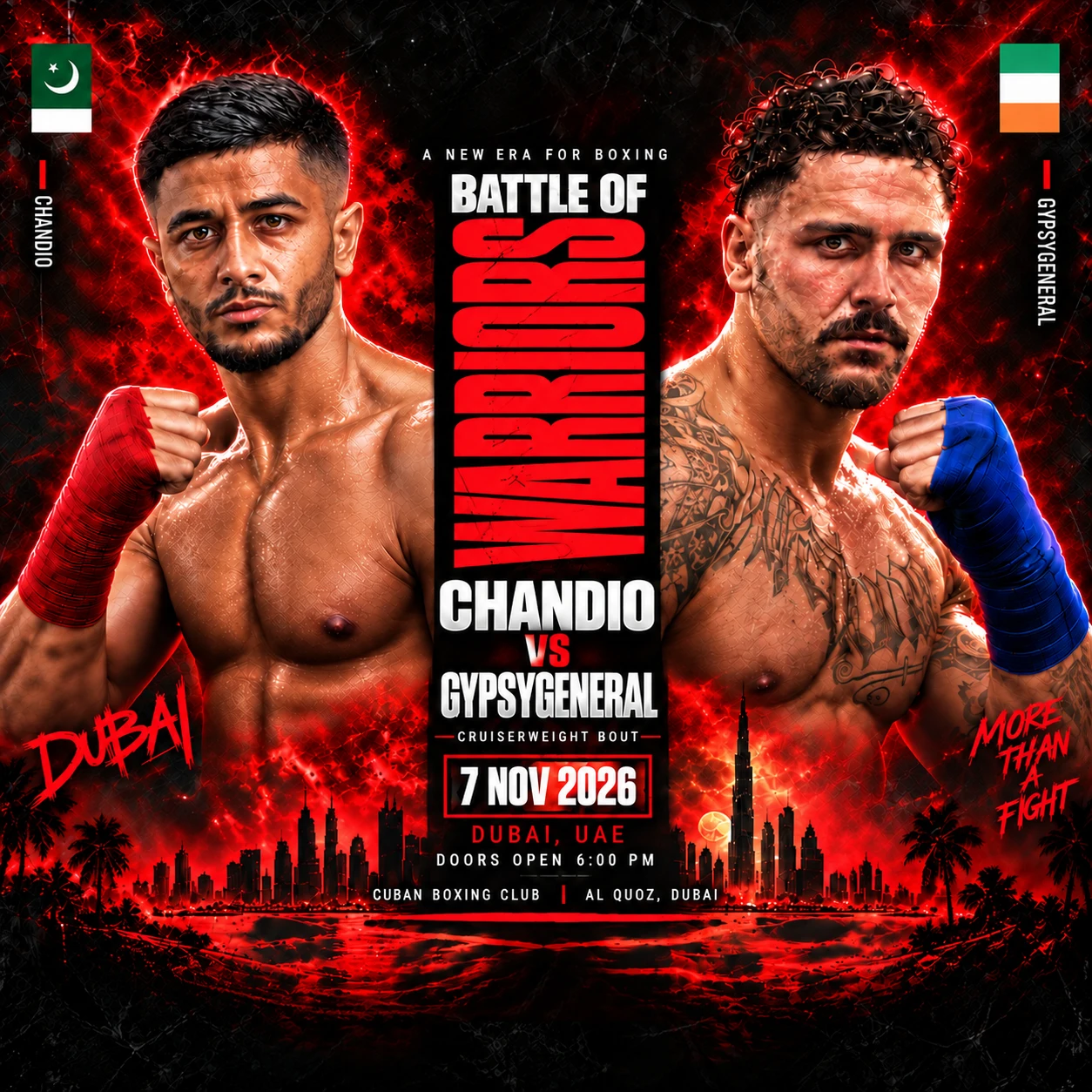 Abdullah Chandio vs Gypsygeneral, Dubai, 7 Nov 2026